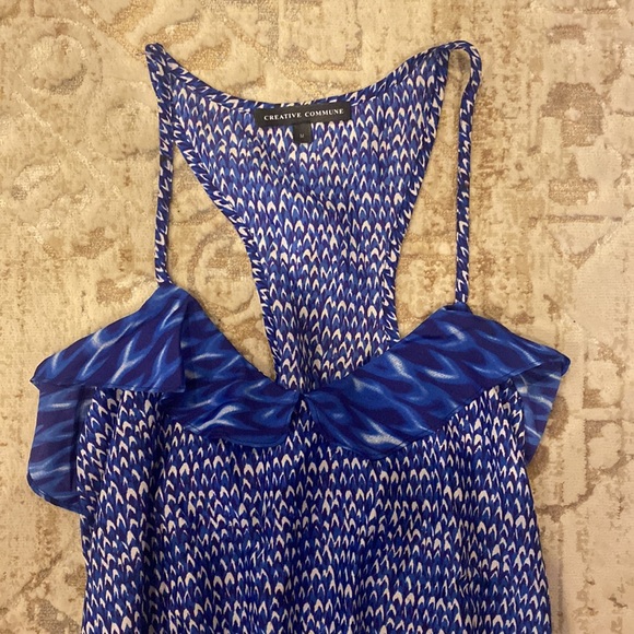 Blue Ruffle Dress - Picture 2 of 3